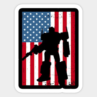 Transformers - GEN 1 - Usa flag 4th of july Sticker